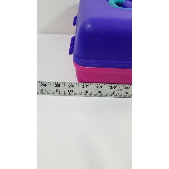 Caboodles Pink Purple Plastic Jewelry Makeup Storage Case w/ Tray 2762 Vtg 90s - Picture 10 of 10